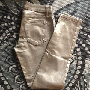 Bebe metallic stretch skinny size 26